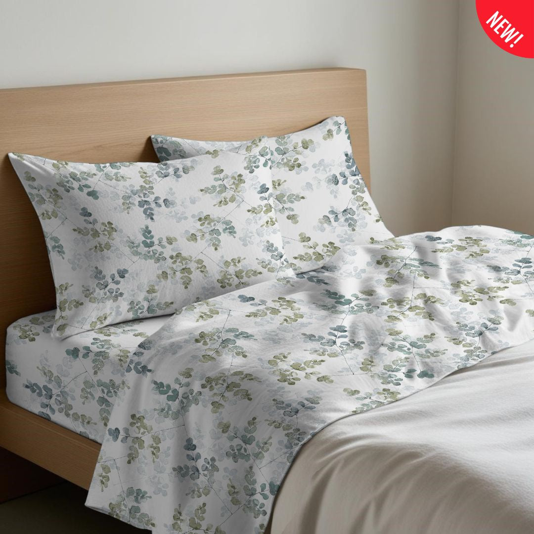 Completo letto FOGLIOLINE - 2 varianti colore