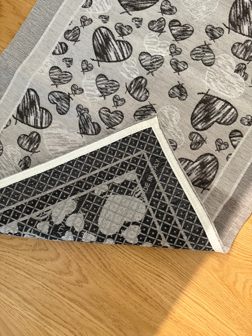 Tappeto passatoia in ciniglia CUORICINI