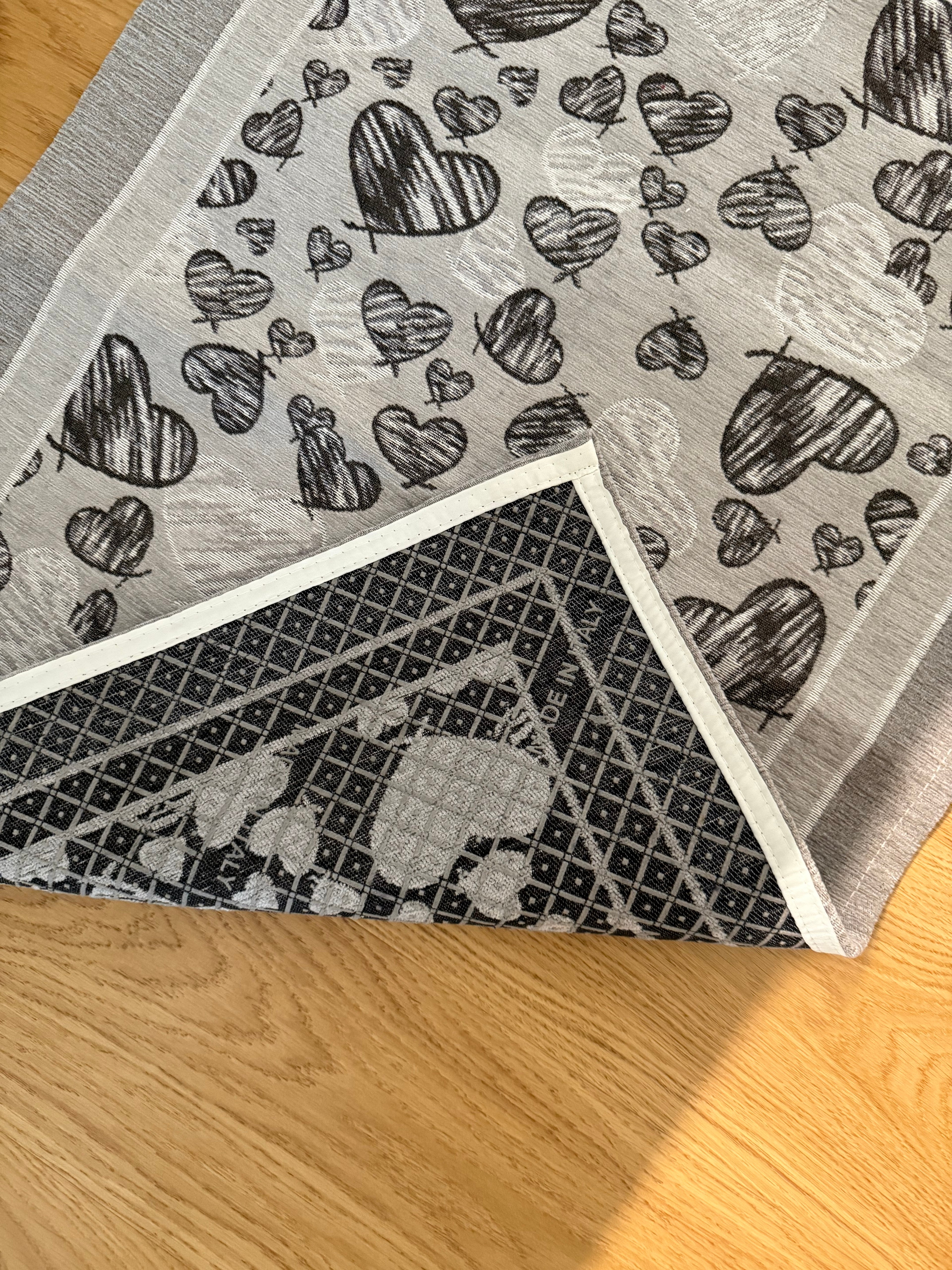 Tappeto passatoia in ciniglia CUORICINI