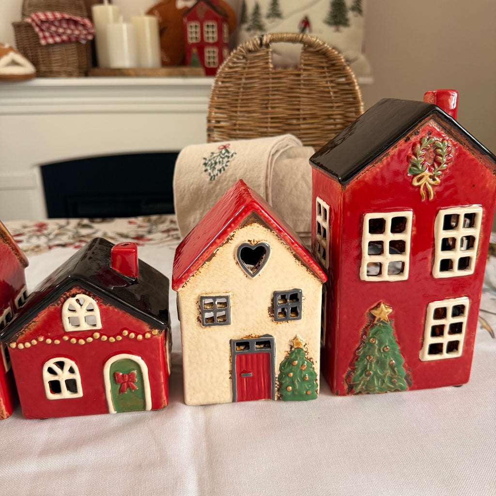 Casette portatealight XMAS TIME in ceramica