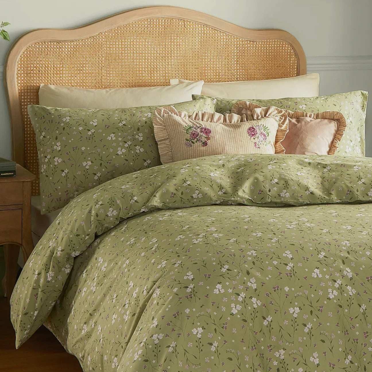 Set Copripiumino matrimoniale FLORAL SALVIA