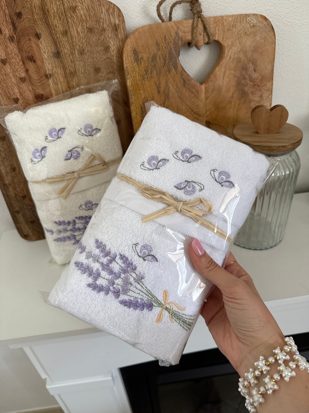 Coppia spugne viso + ospite LAVANDA