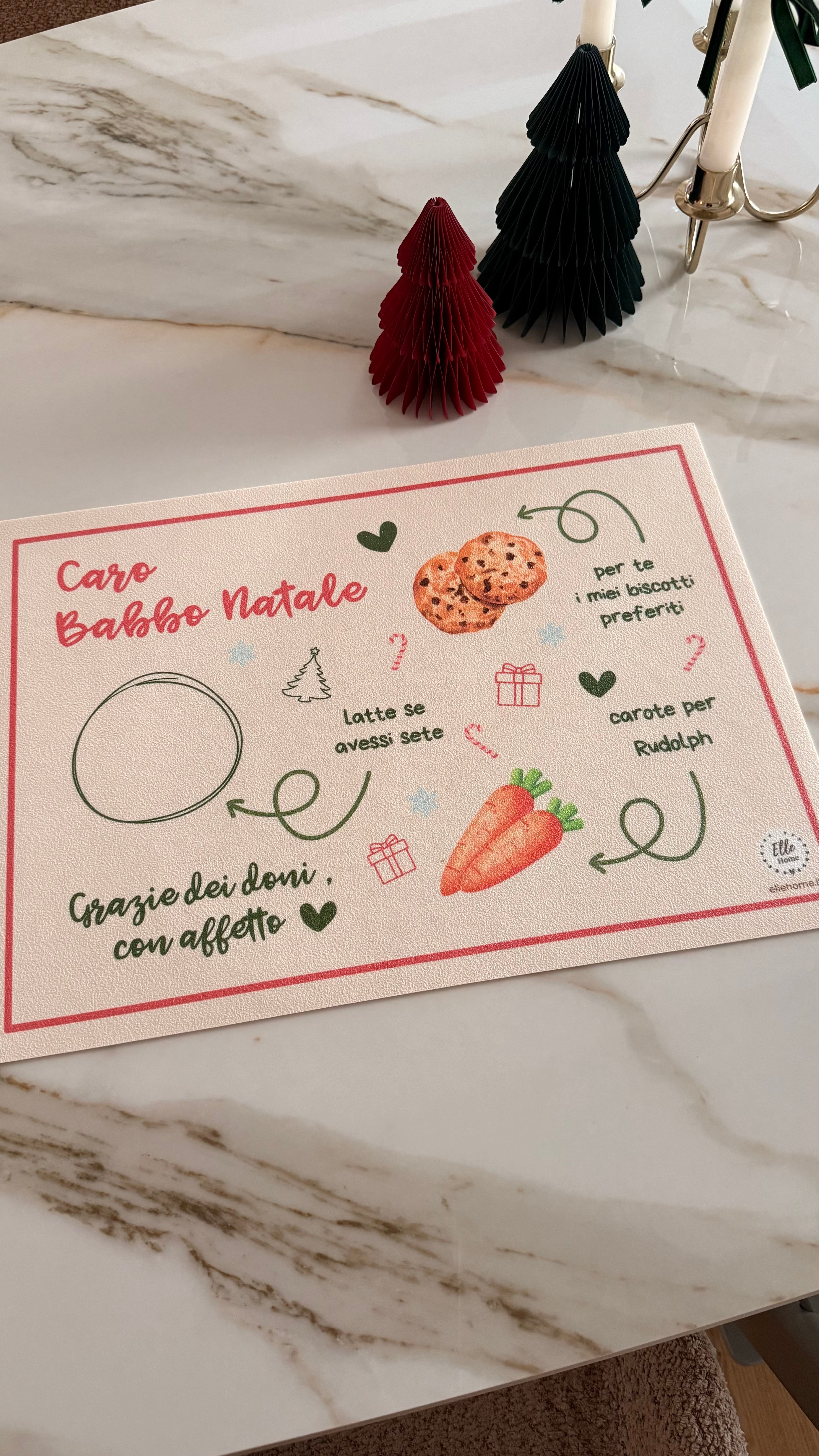 NUOVE tovagliette CARO BABBO NATALE