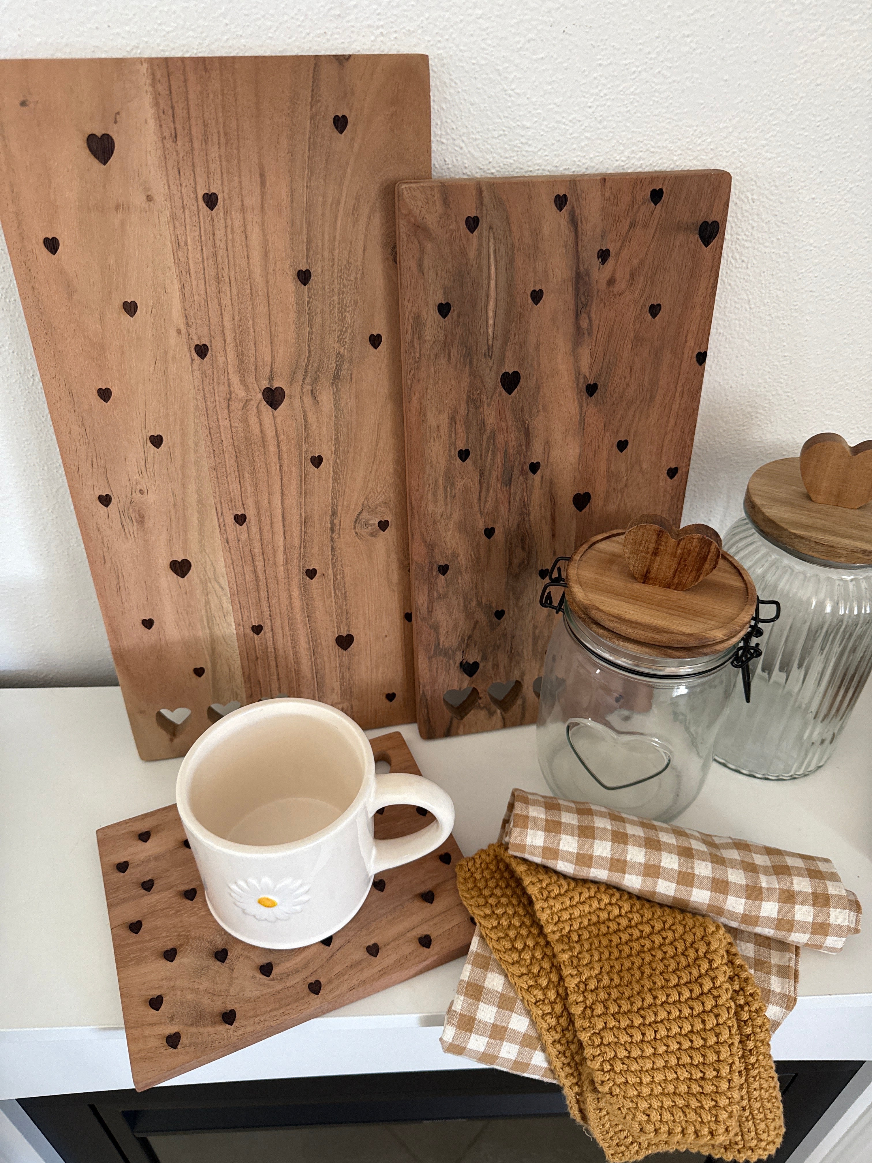 Taglieri CUORICINI con cuoricini - 3 misure