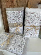 Coppia spugne viso + ospite FIORELLINI - 4 varianti colore