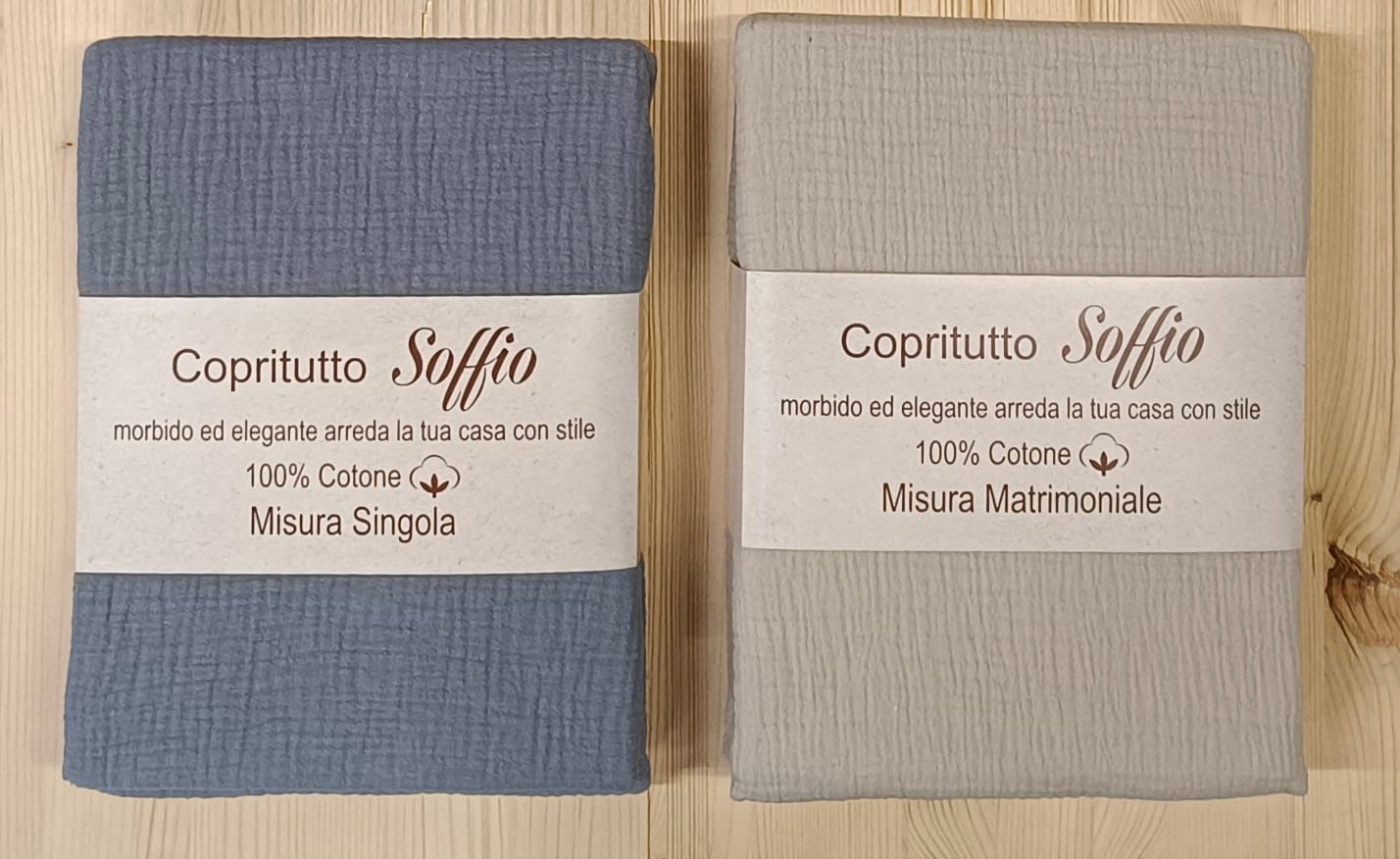 Telo arredo / Copriletto SOFFIO - singolo e/o matrimoniale in 2 colori