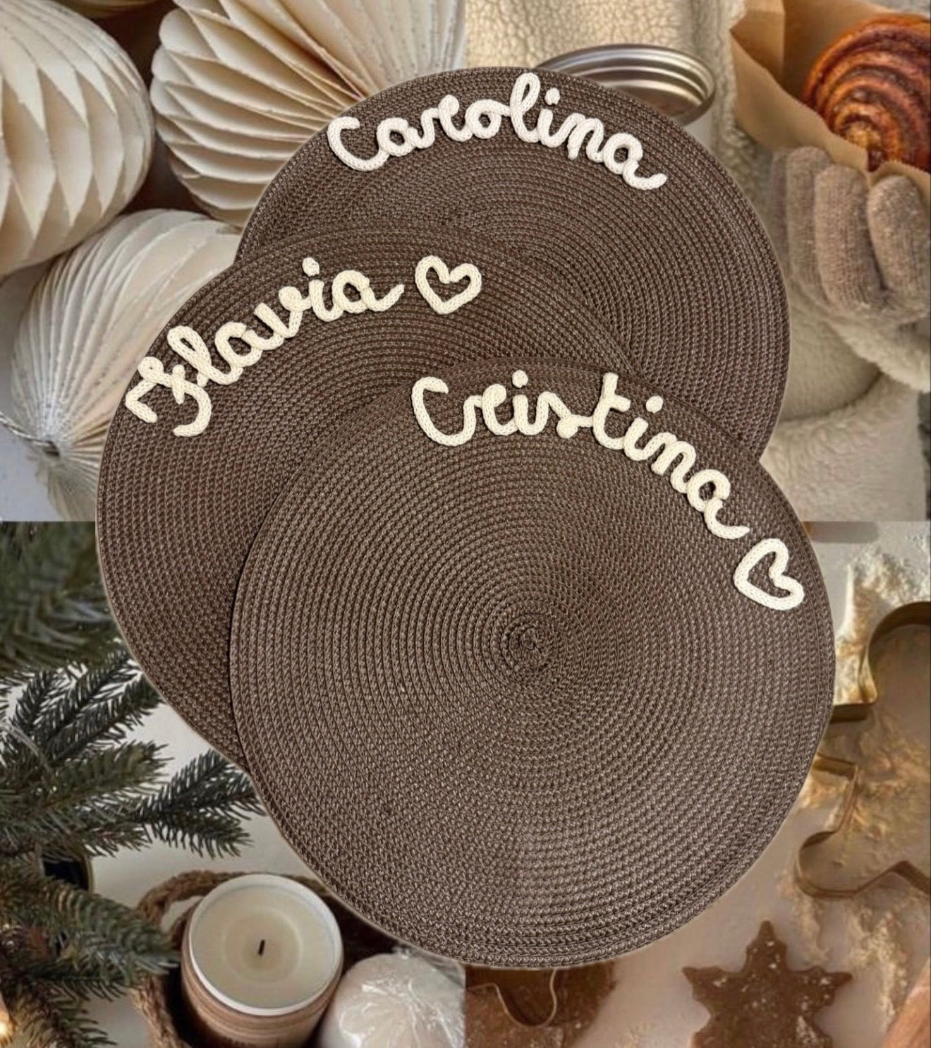 BEST SELLER ♡  Tovagliette americane Personalizzate ROTONDE