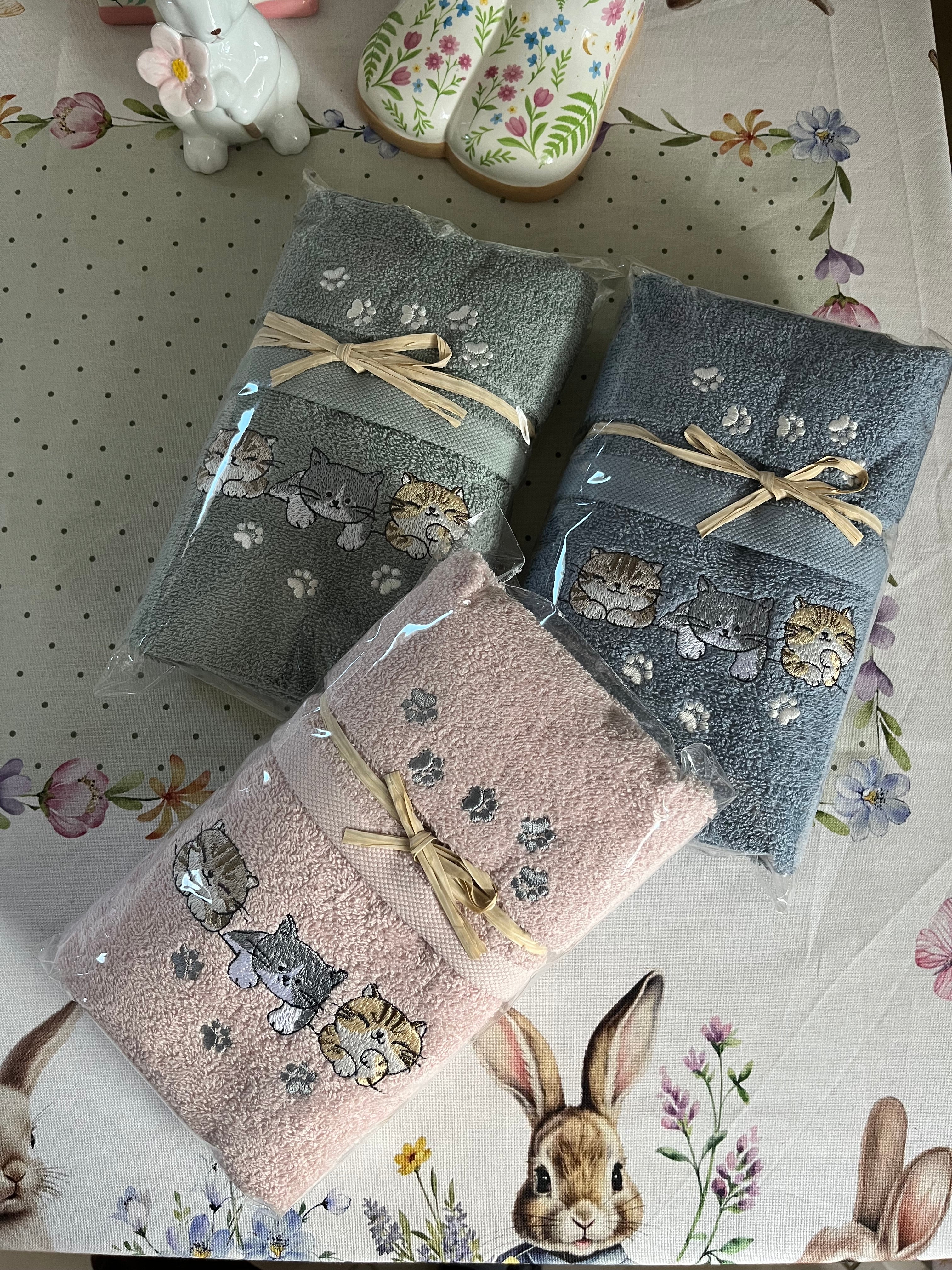 Coppia spugne viso + ospite MICETTI - 5 colori