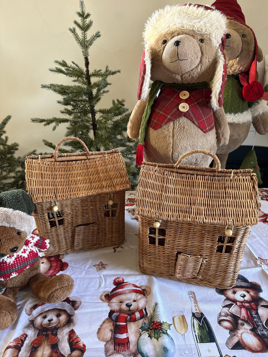 Cesta casetta in vimini