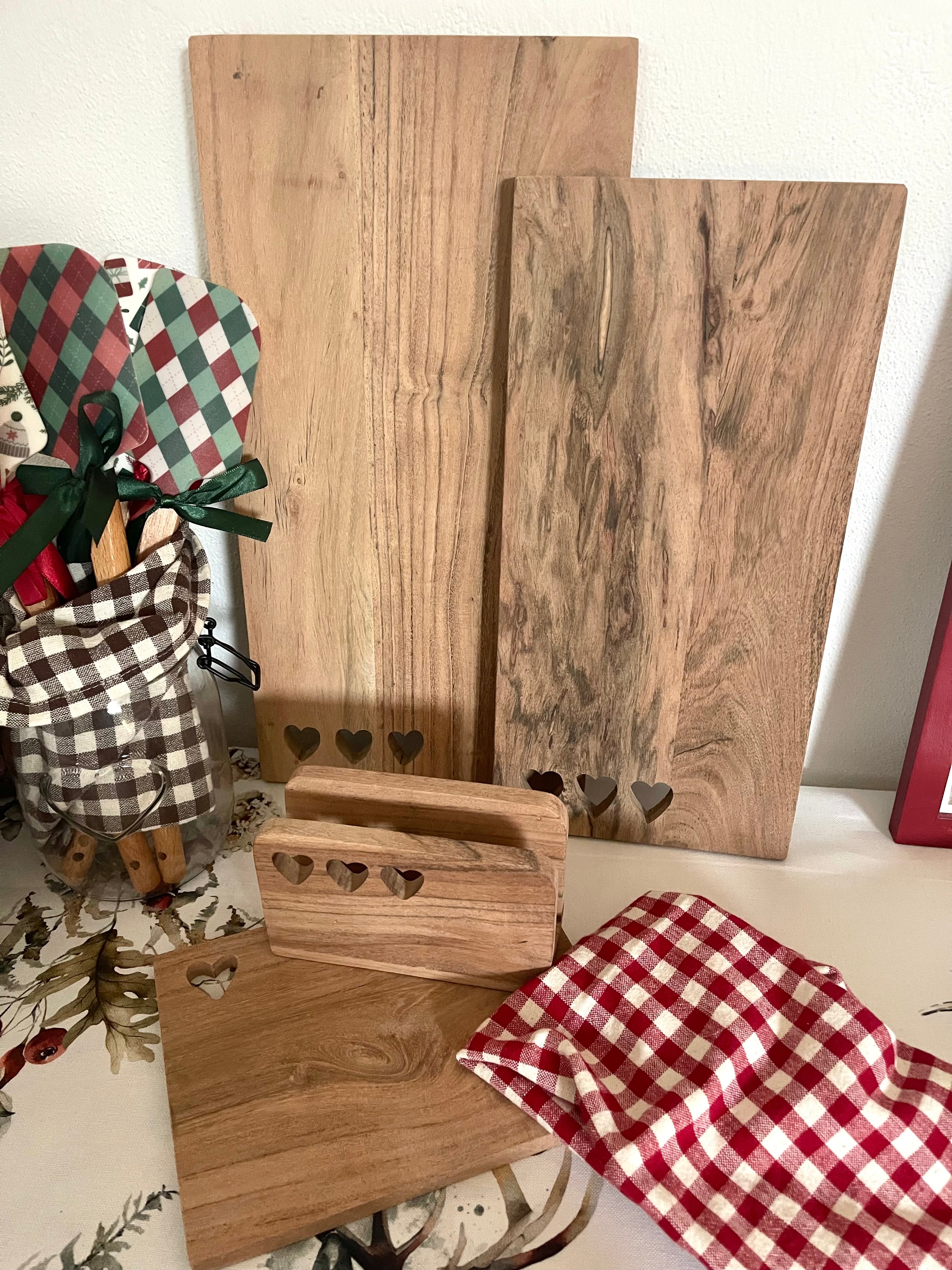 ULTIMI! Porta tovaglioli in legno CUORICINI