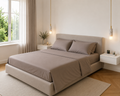 Completo letto tinta unita TORTORA - 3 misure