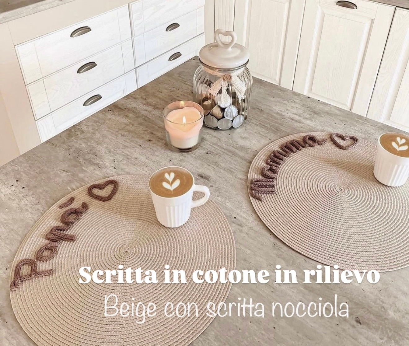 BEST SELLER ♡  Tovagliette americane Personalizzate ROTONDE