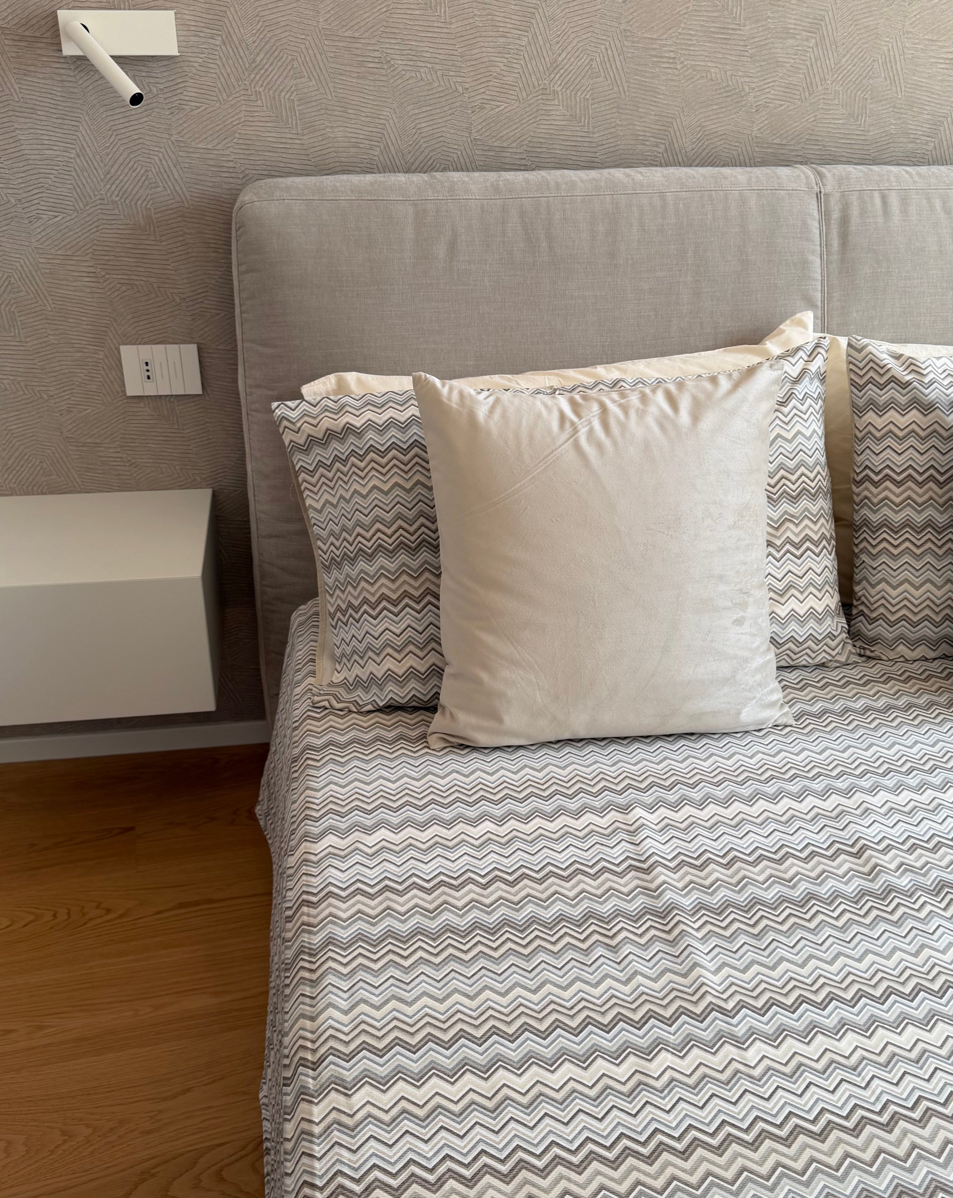 Parure Copripiumino ZIG ZAG simil Missoni - 2 varianti colore
