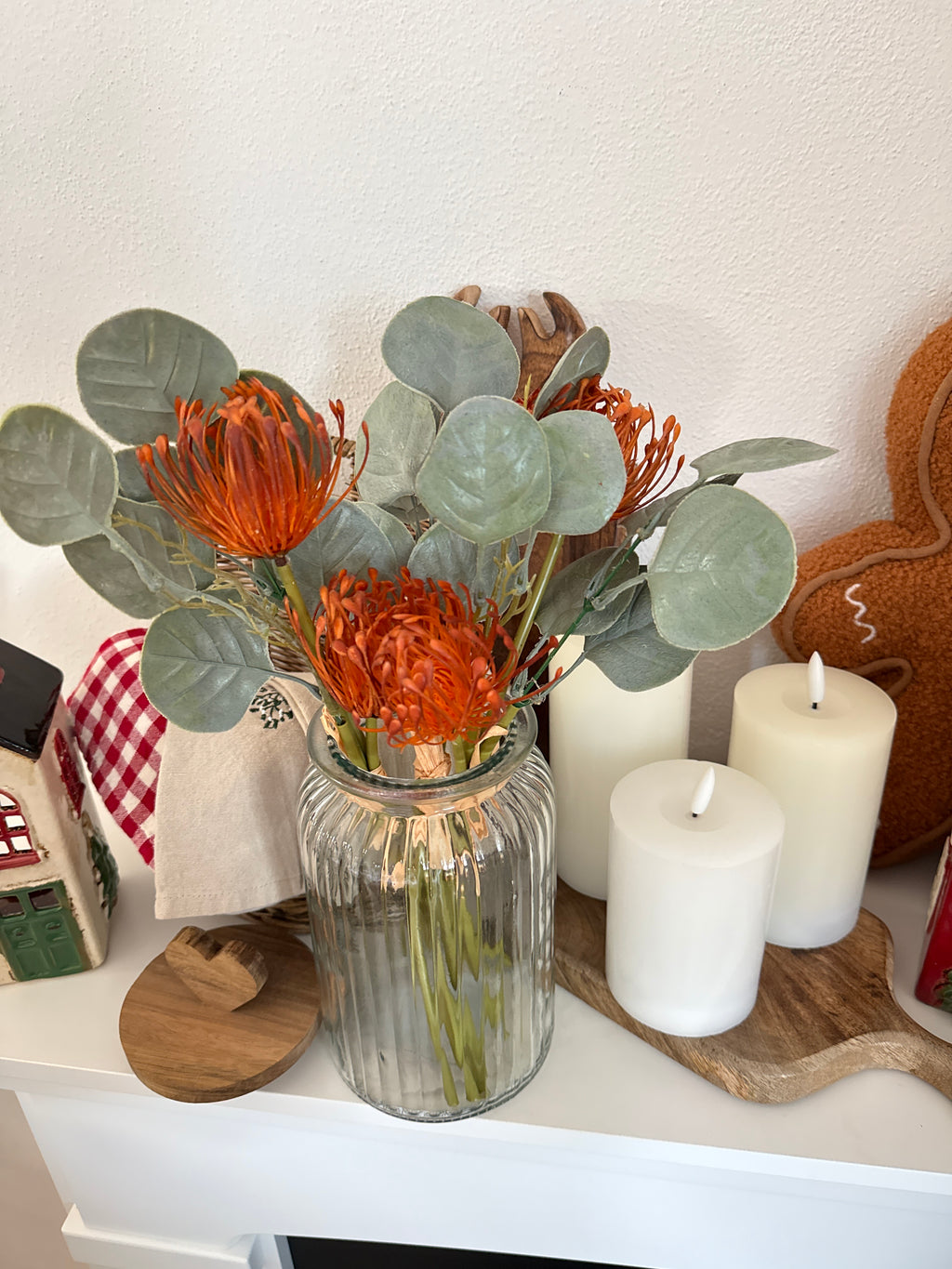 Bouquet fiori e boccioli arancio
