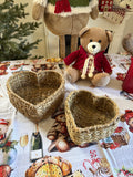 2 cesti intrecciati cuore LOVE