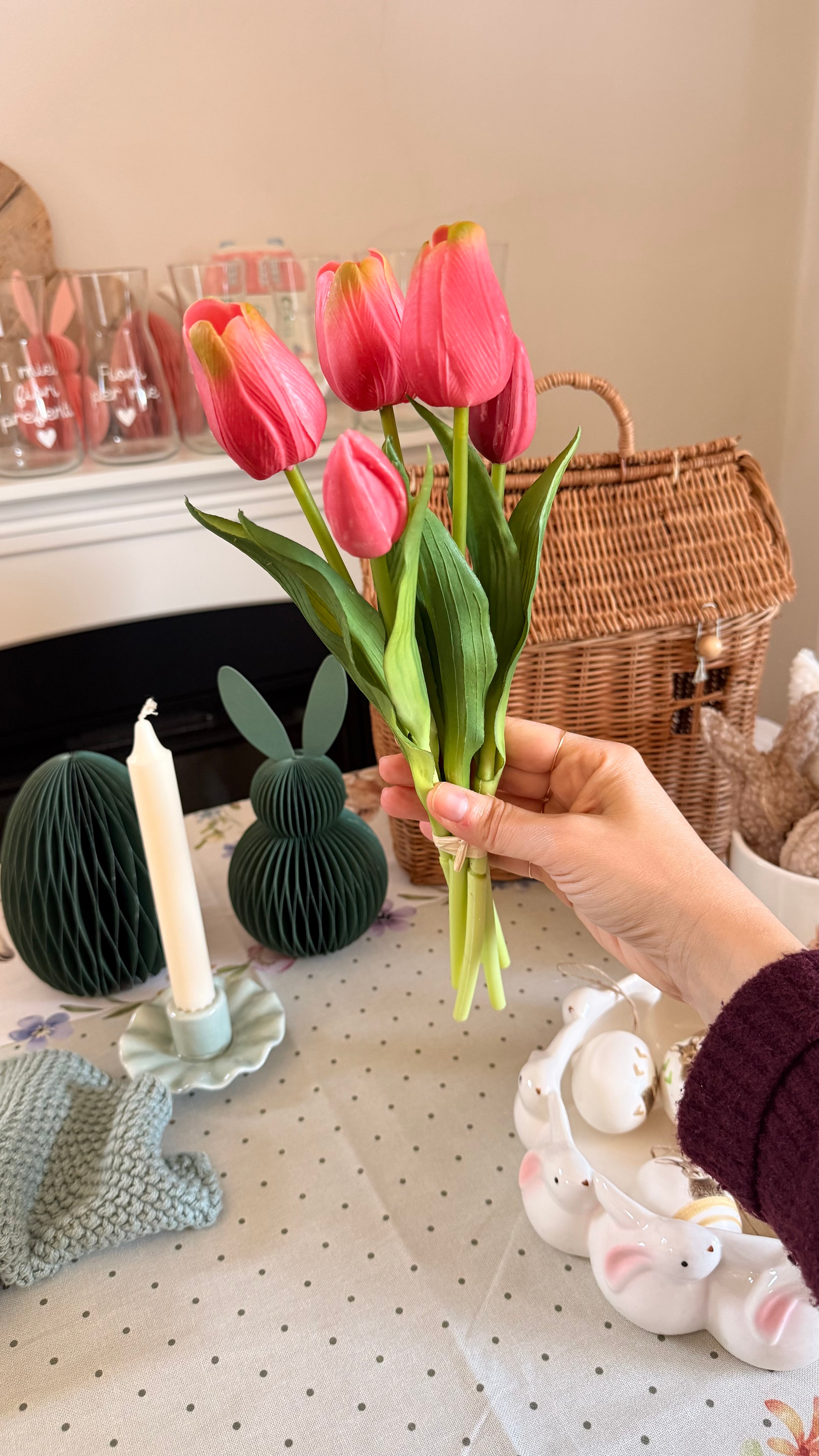 Mazzo di TULIPANI FUCSIA 33cm