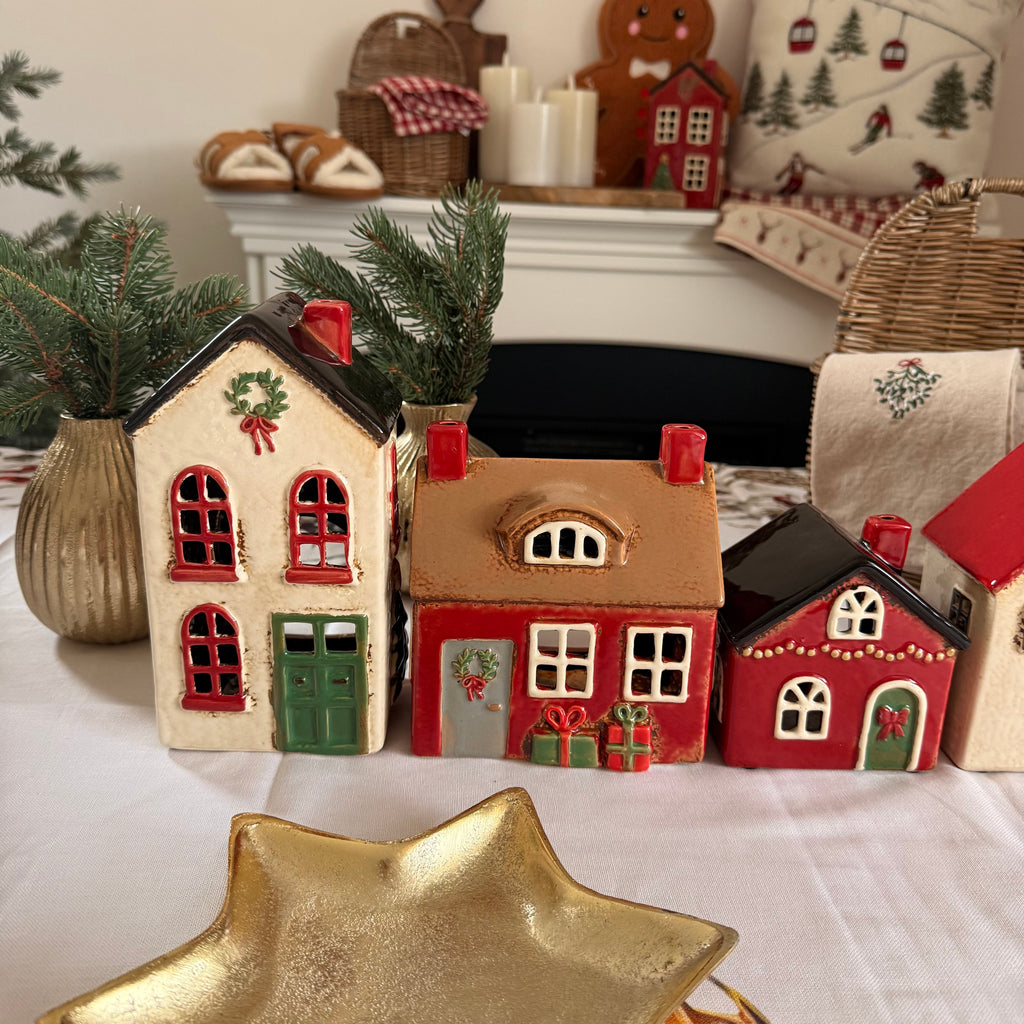 Casette portatealight XMAS TIME in ceramica