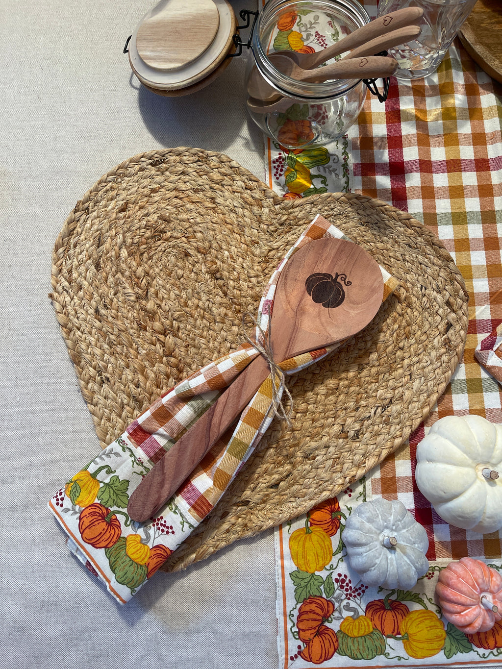 Set ZUCCHE Strofinaccio + Mestolo in legno