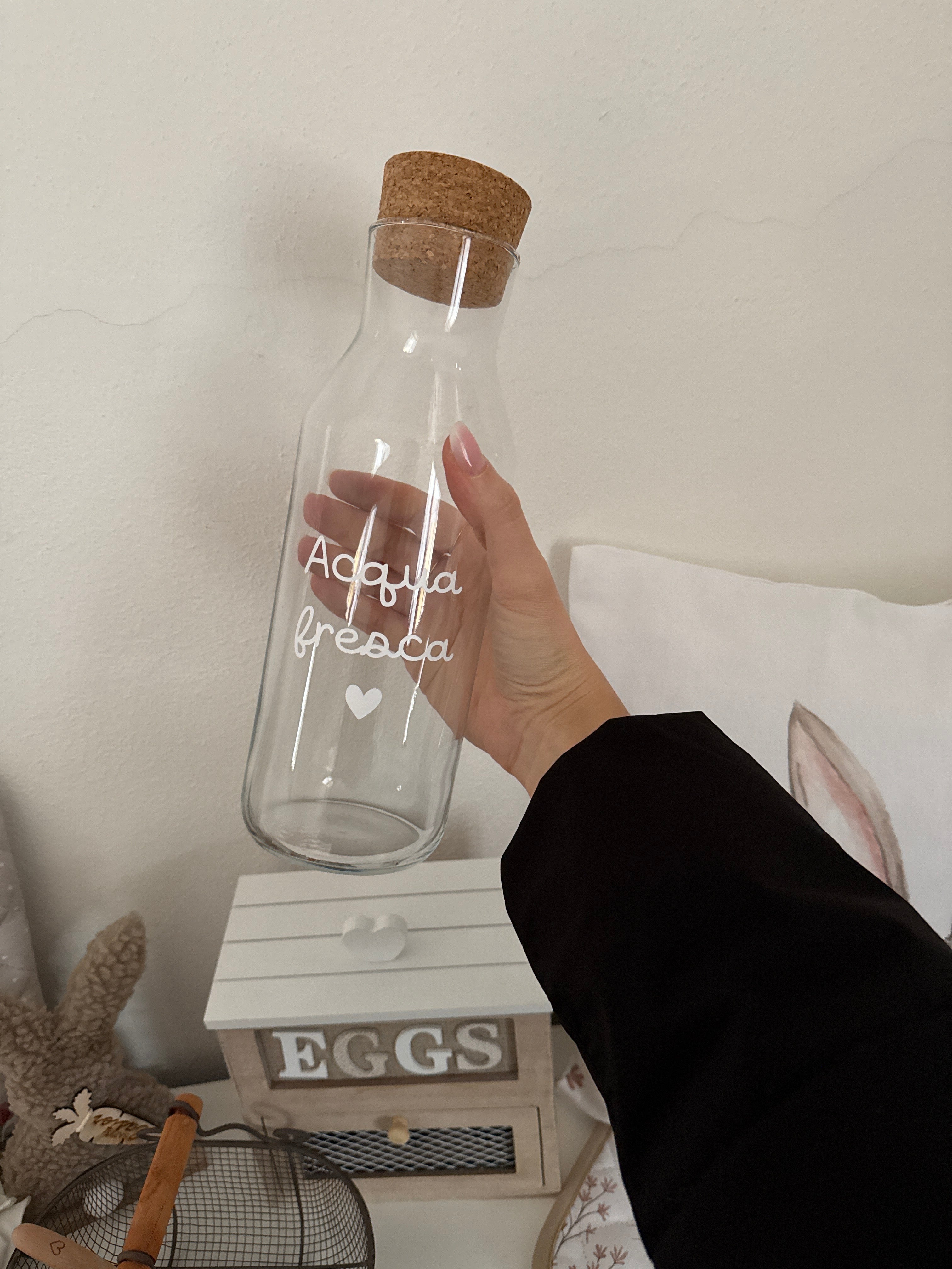 Bottiglia caraffa ACQUA FRESCA con tappo in sughero