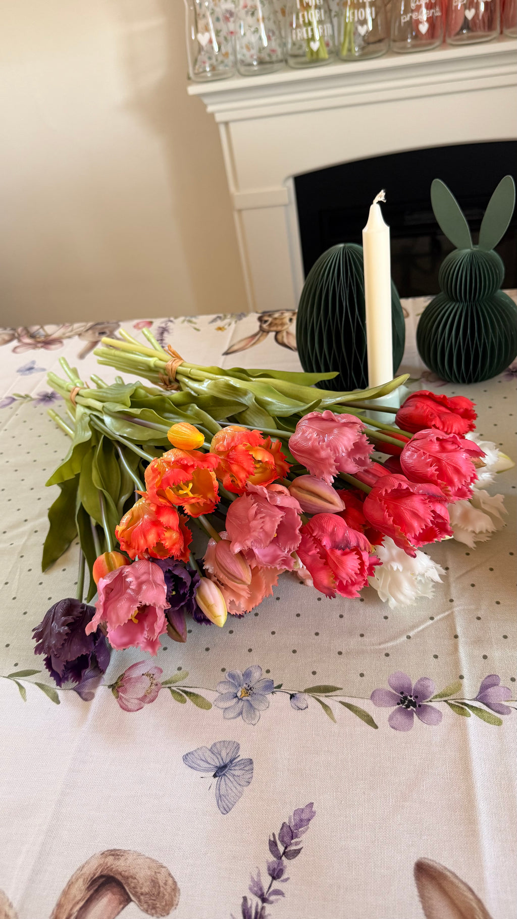 Mazzo TULIPANI SFRANGIATI 40cm - 8 varianti colore