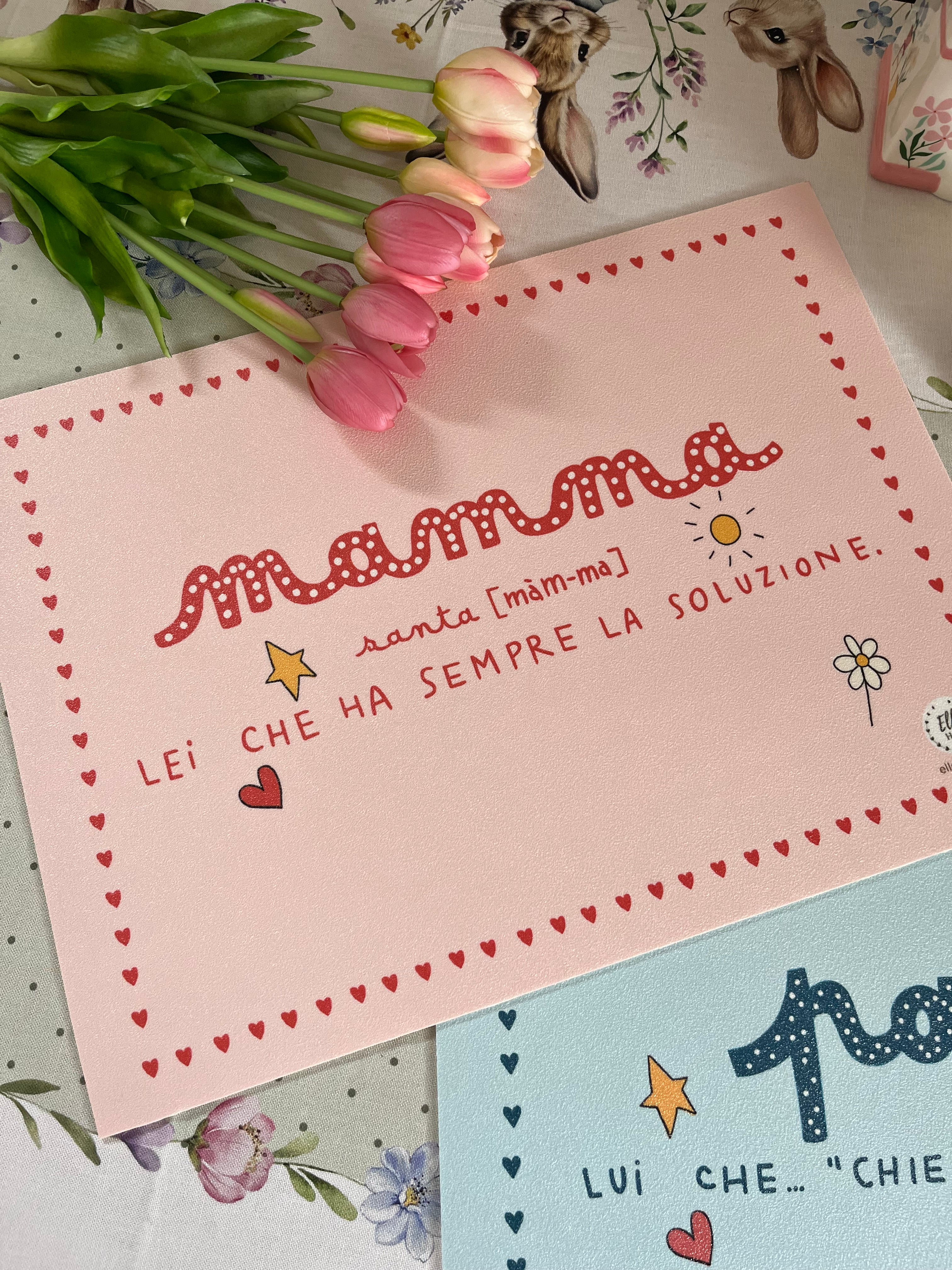 NUOVE tovagliette MAMMA PAPA' (vendute singolarmente)