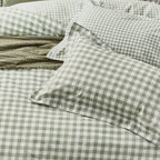 Set Copripiumino matrimoniale VICHY VERDE double face