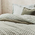 Set Copripiumino matrimoniale VICHY VERDE double face