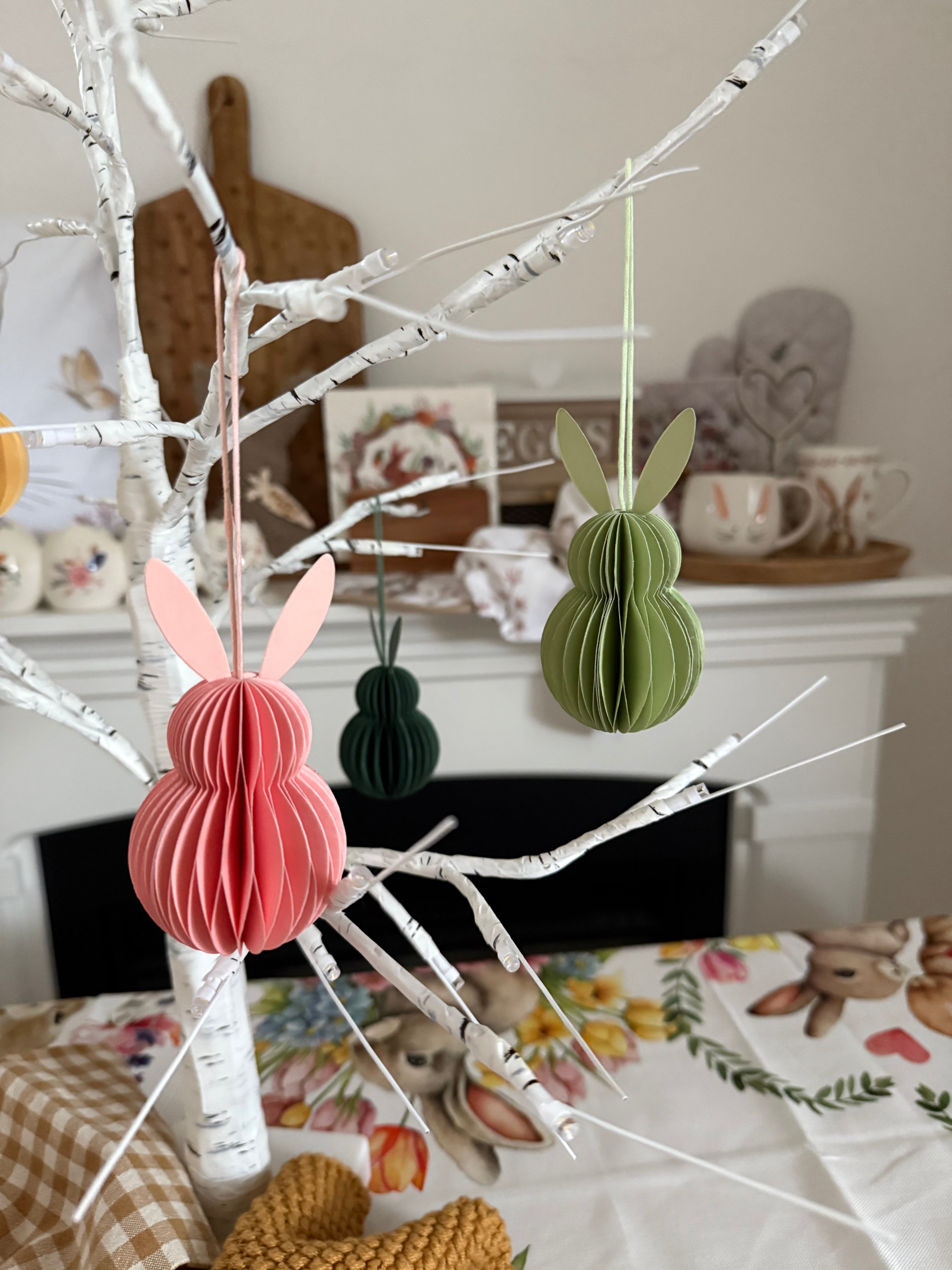 Coniglietti ORIGAMI da appendere - 5 colori