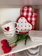 ULTIMI! Set Presina e Guantone CUORICINI rosso