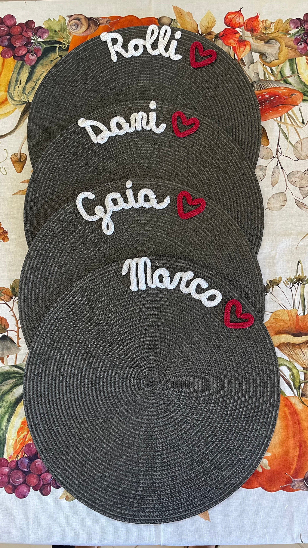 BEST SELLER ♡  Tovagliette americane Personalizzate ROTONDE