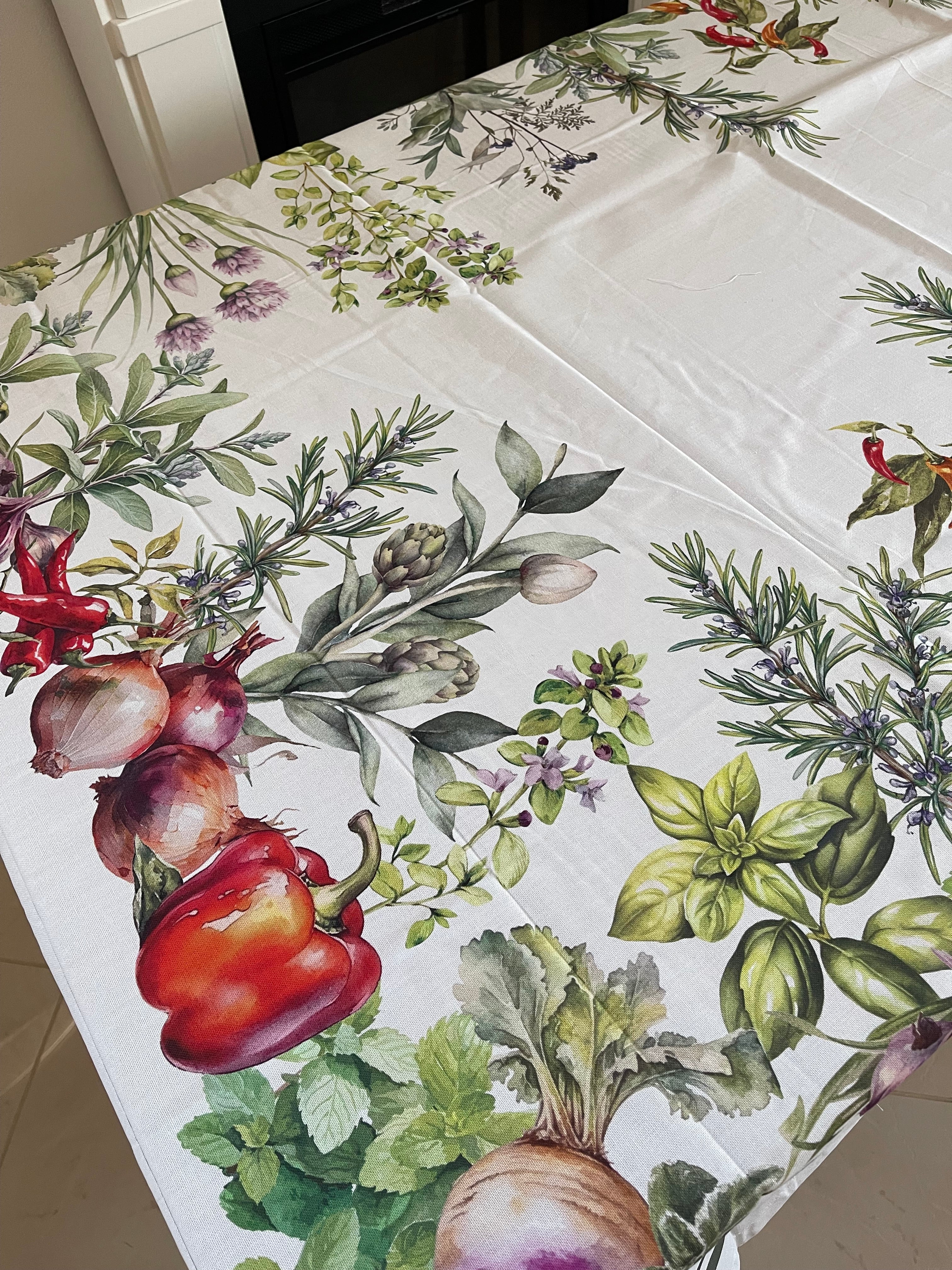 Tovaglia ERBE AROMATICHE in stampa digitale