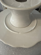 Alzata TORTA in ceramica con cuoricini - leggera sbeccatura sotto