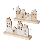 Casette decorative ALDEA in legno con luci a led