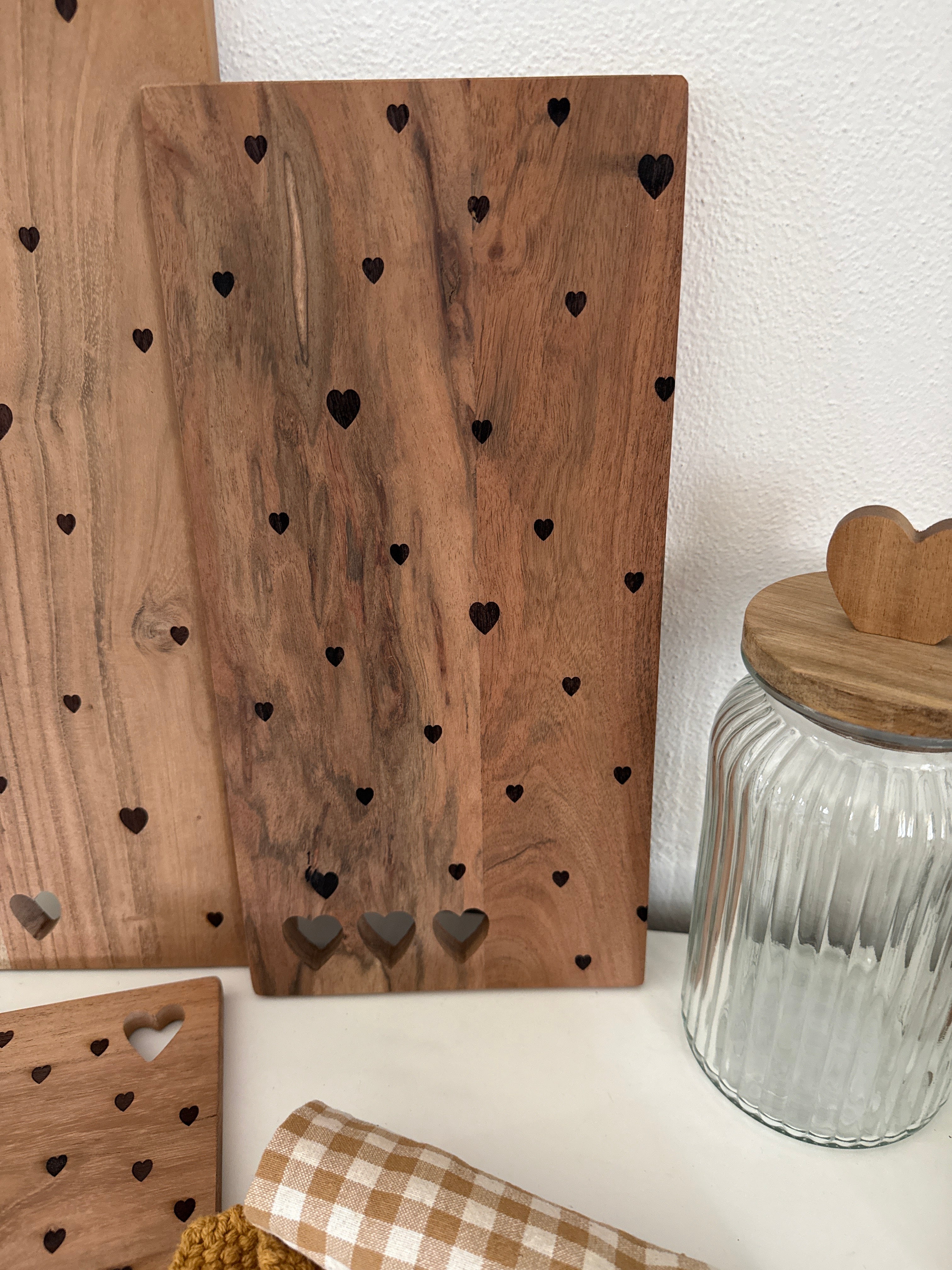 Taglieri CUORICINI con cuoricini - 3 misure