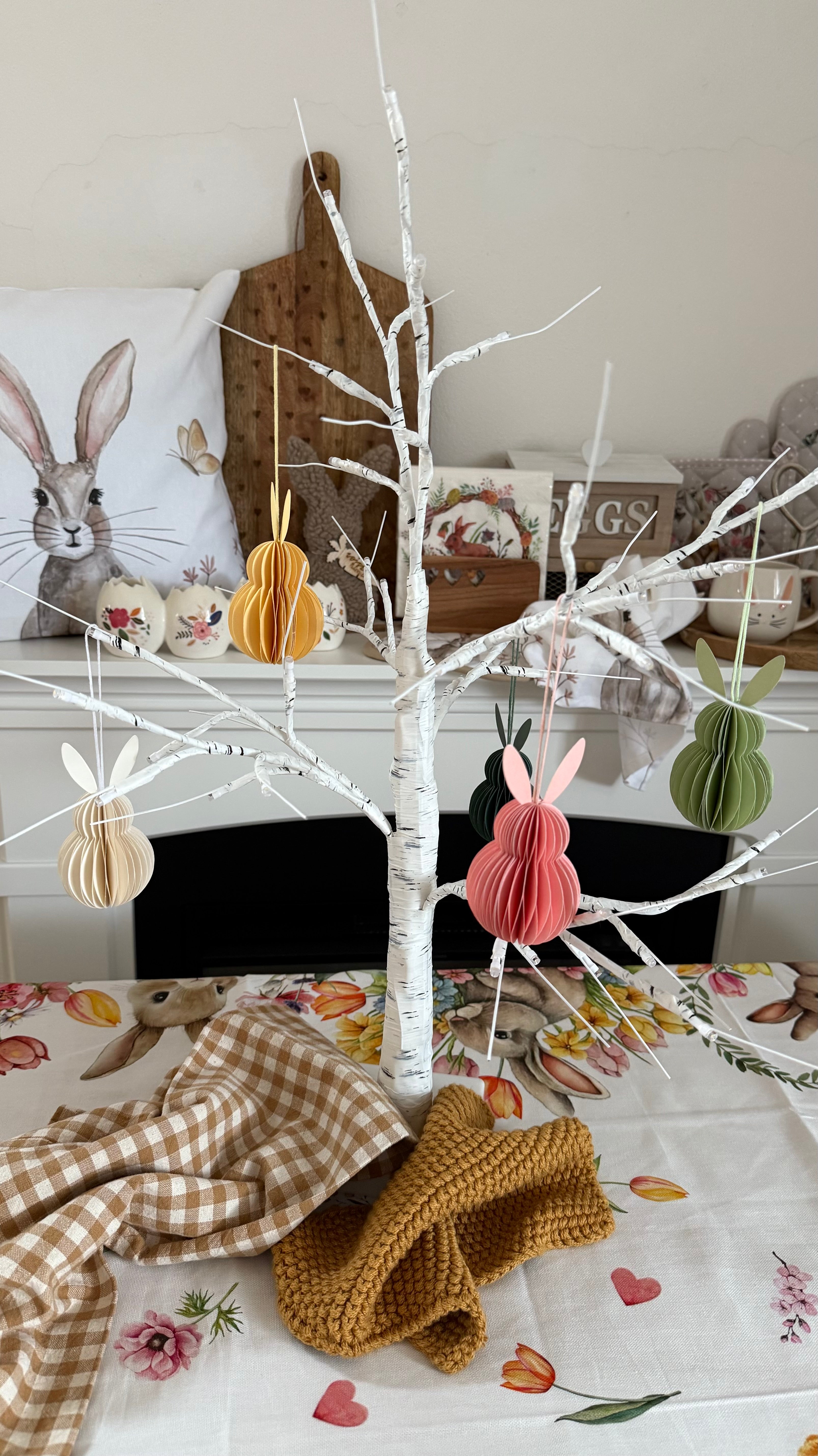 Coniglietti ORIGAMI da appendere - 5 colori