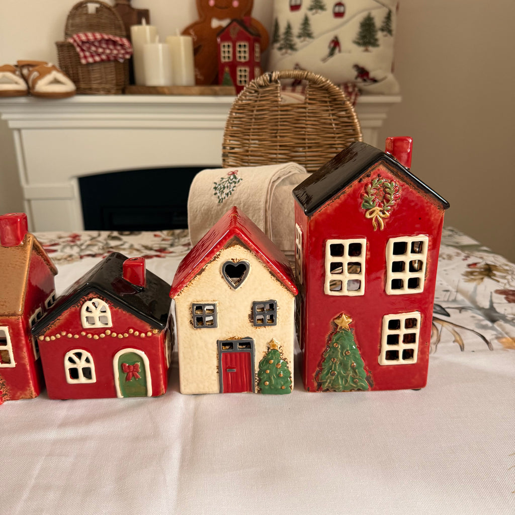 Casette portatealight XMAS TIME in ceramica