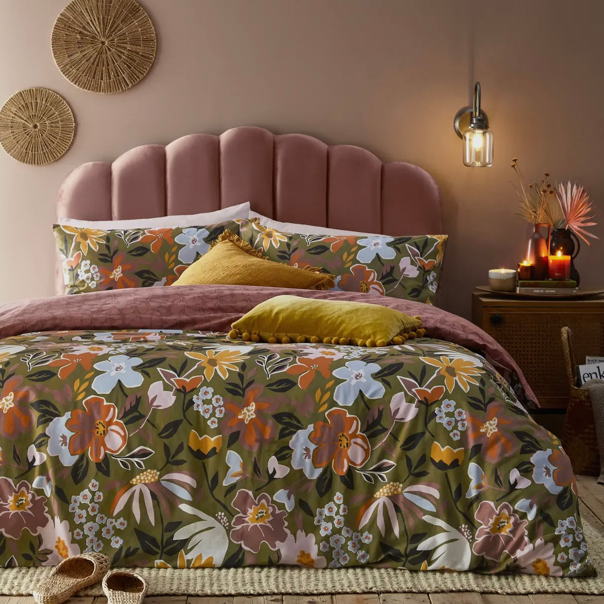 Set Copripiumino matrimoniale COZY FLORAL double face