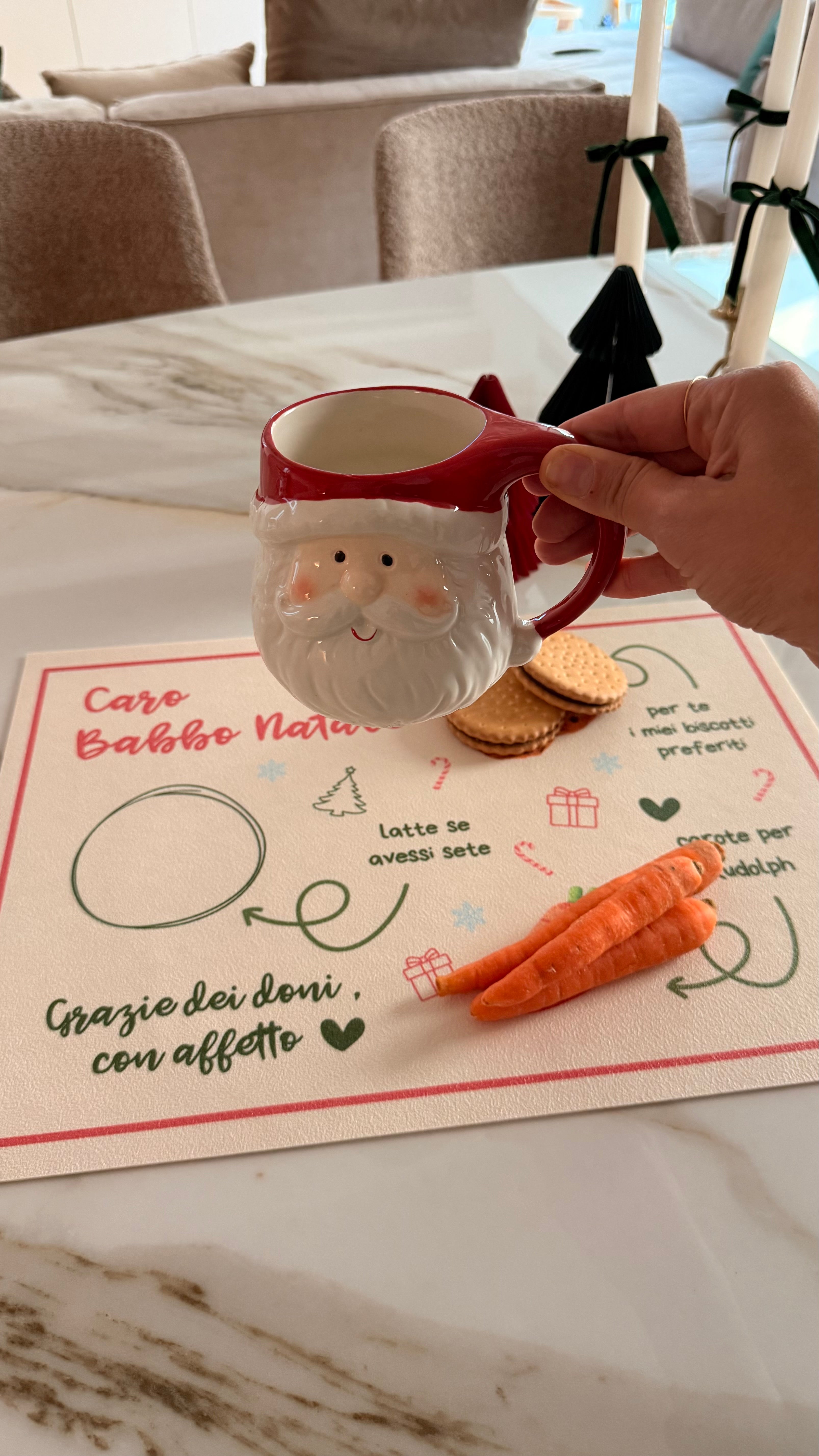 NUOVE tovagliette CARO BABBO NATALE