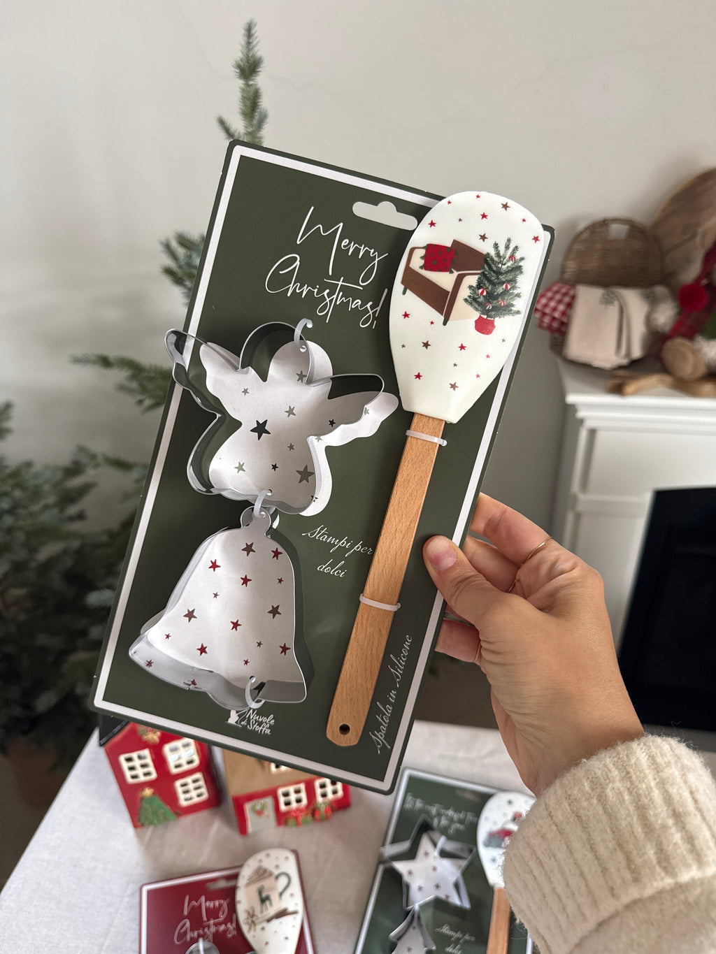 Spatoline MERRY XMAS + 2 STAMPINI DOLCI da personalizzare