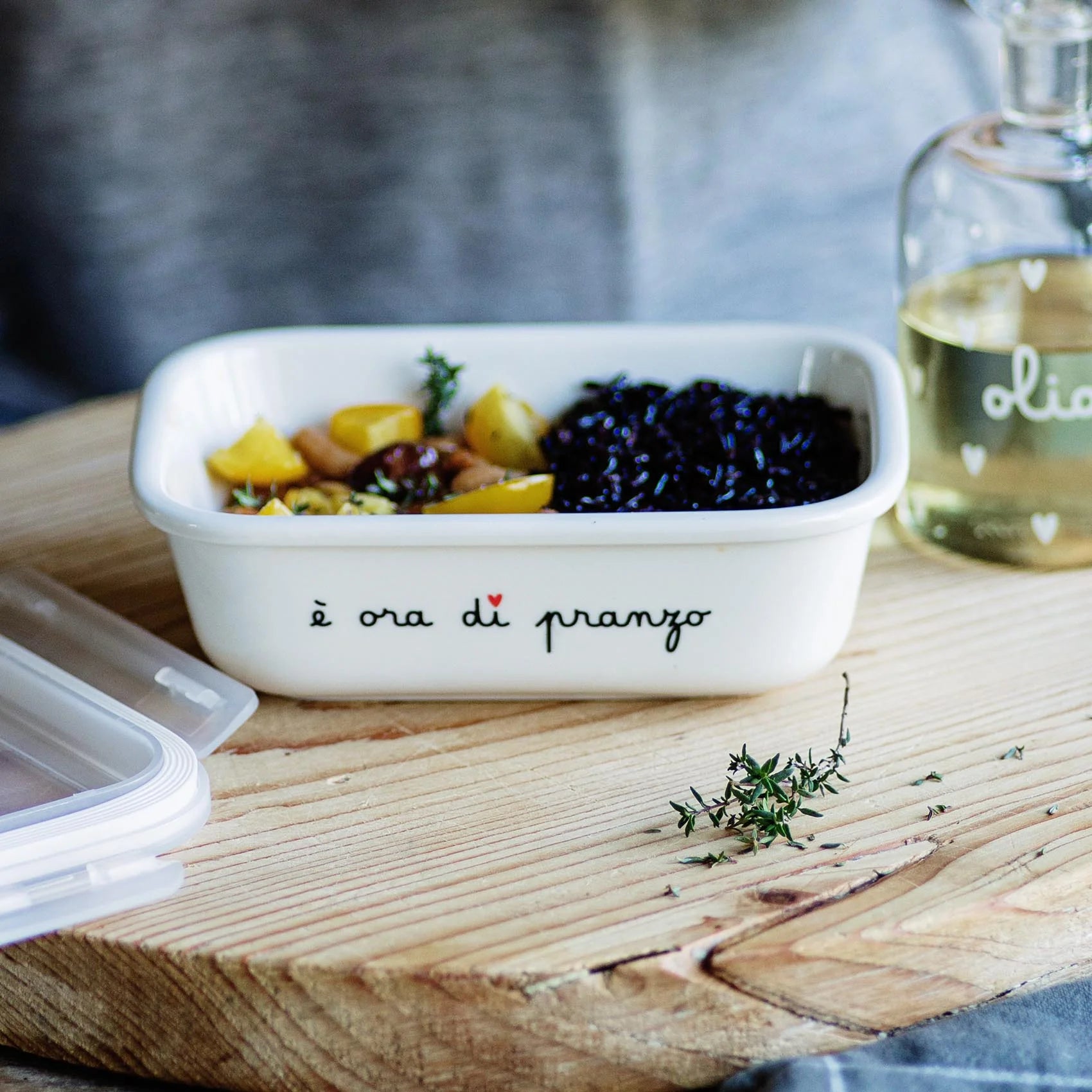 Contenitore in gres E' L'ORA DI PRANZO - tg. M
