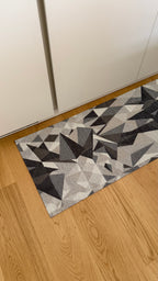 Passatoia GEOMETRIE in ciniglia e pvc - 2 varianti colore