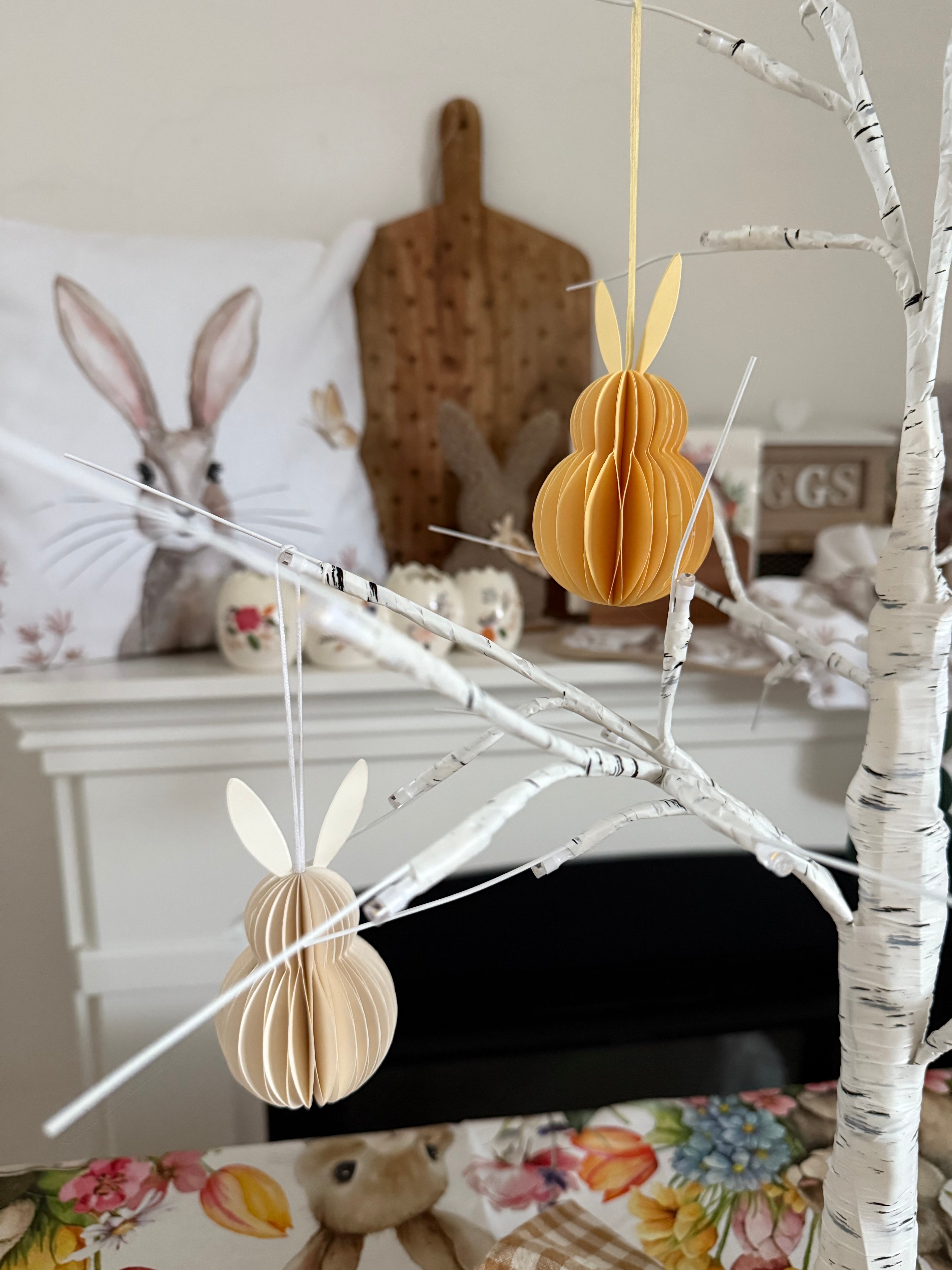 Coniglietti ORIGAMI da appendere - 5 colori