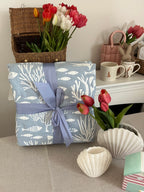Copriletto matrimoniale trapuntato jacquard PESCIOLINI