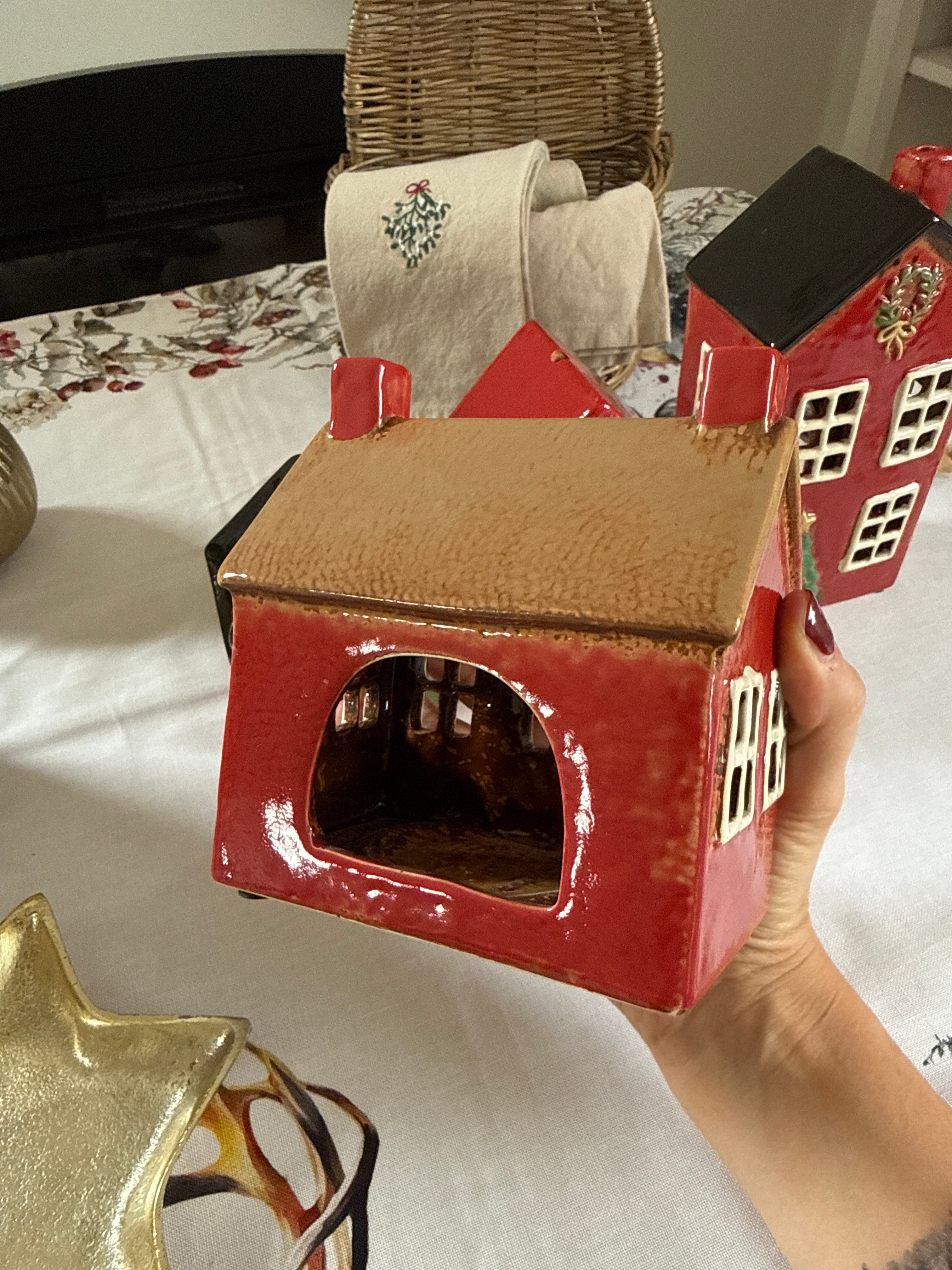 Casette portatealight XMAS TIME in ceramica