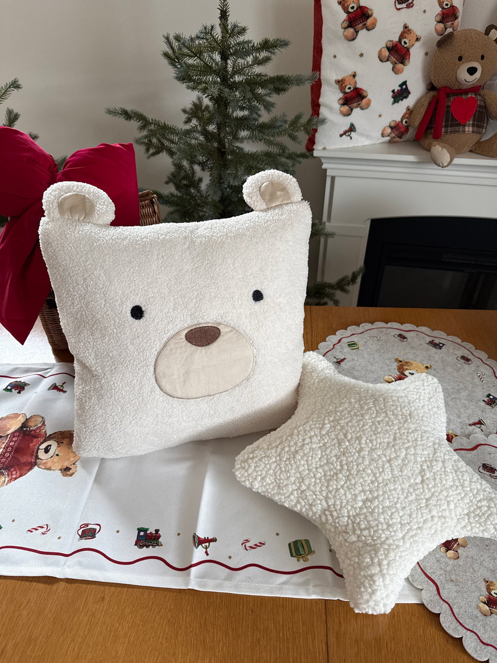 Cuscino Teddy Bear in bouclè