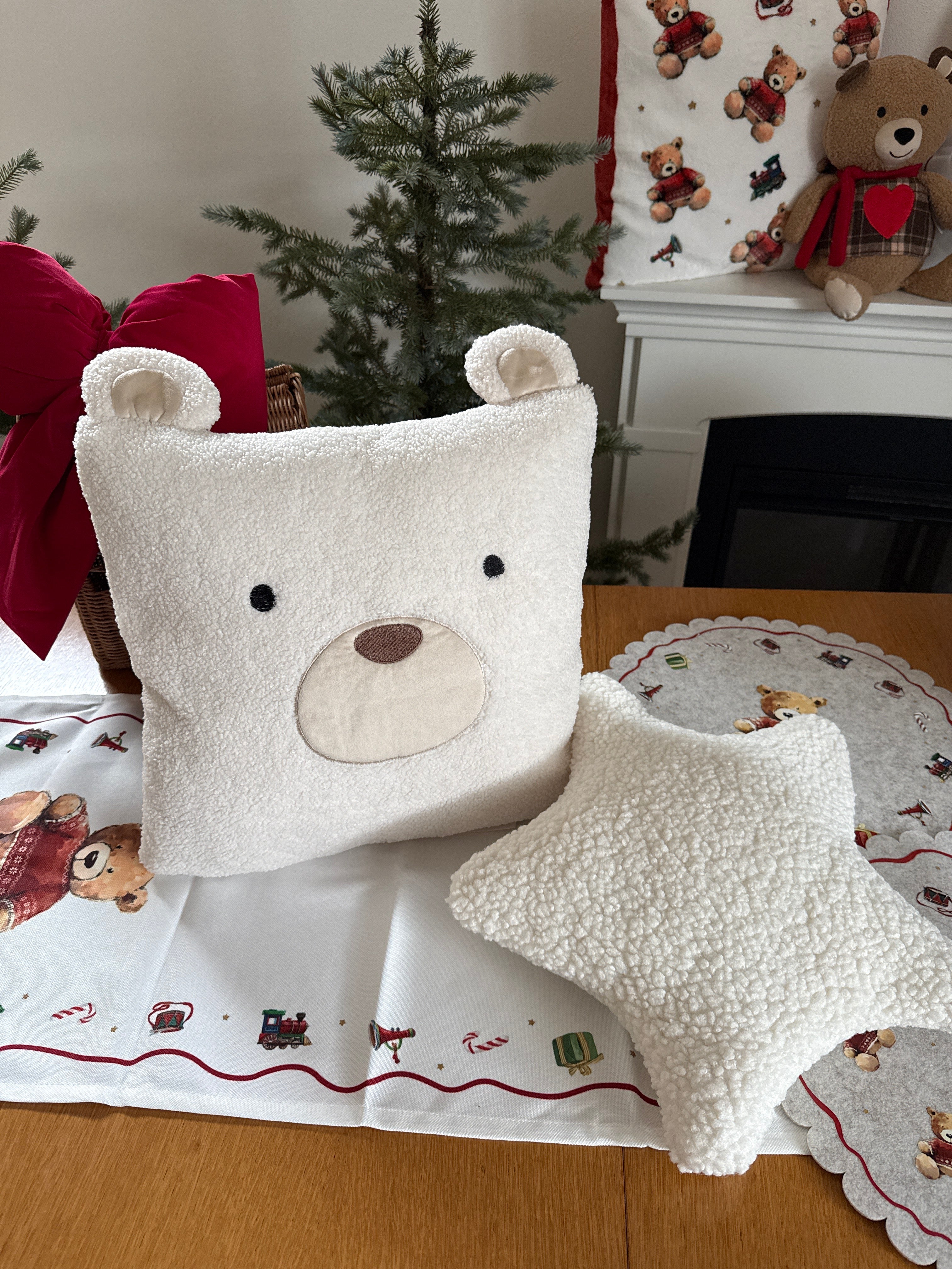 Cuscino Teddy Bear in bouclè