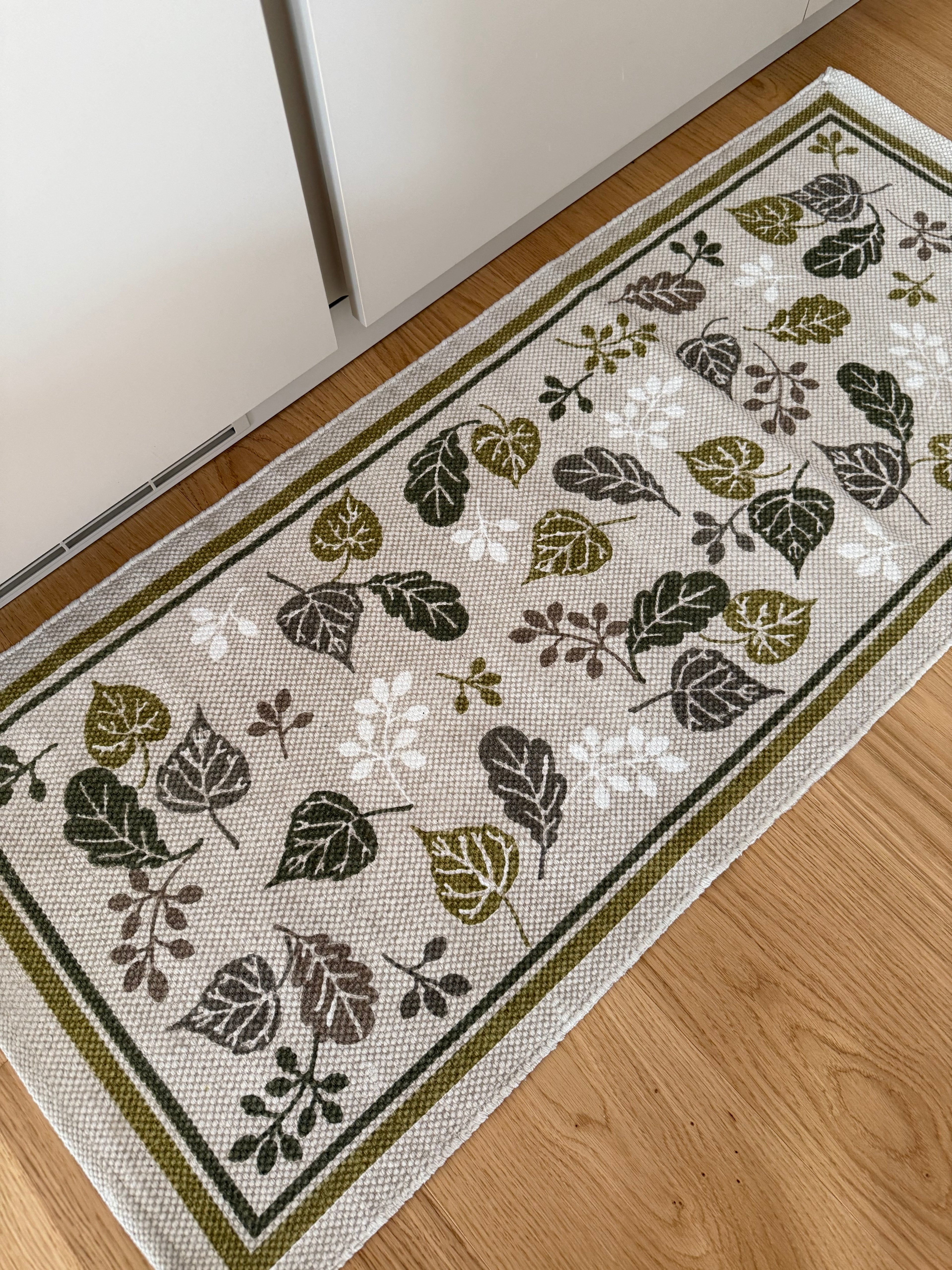 Tappeto FOGLIE 100% cotone in 2 misure