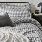 Set Copripiumino matrimoniale VICHY GRIGIO double face