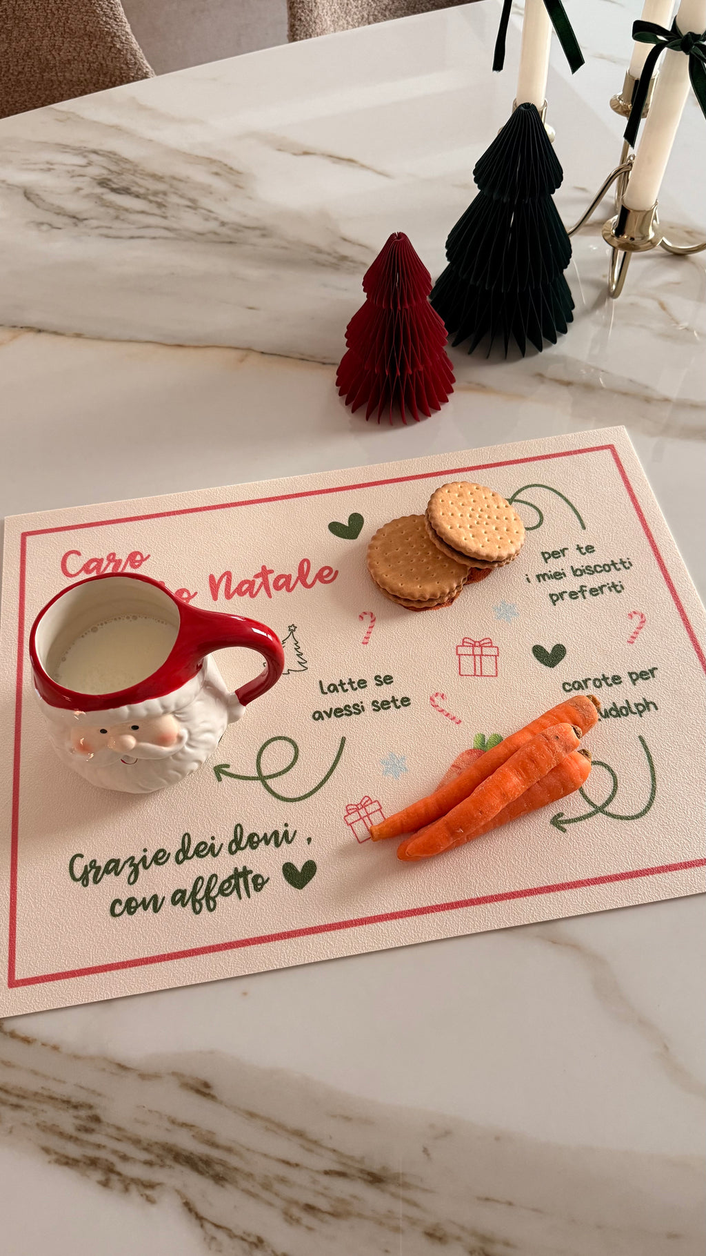 NUOVE tovagliette CARO BABBO NATALE