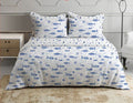 Completo letto PESCIOLINI matrimoniale in percalle di cotone DOUBLE FACE
